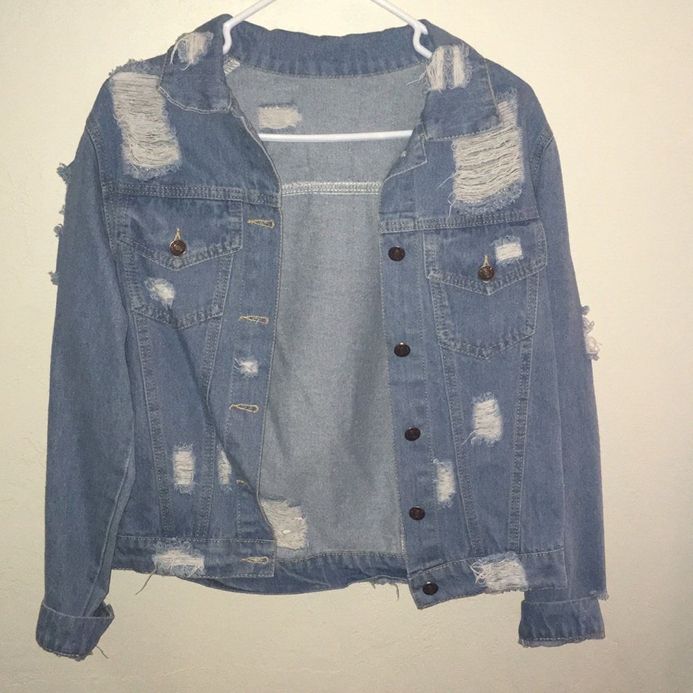 Distressed Denim Jacket
